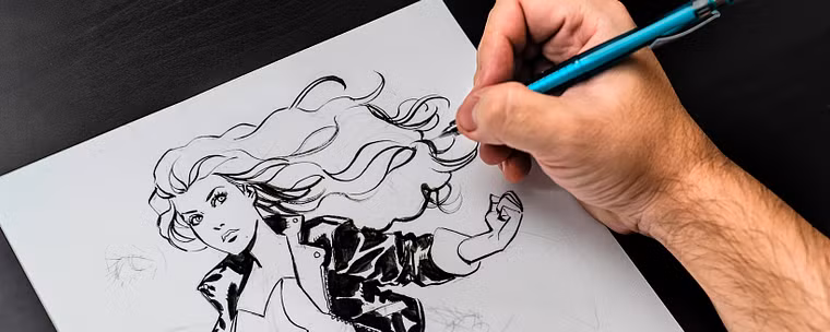 Weibliches Charakterdesign für Comics