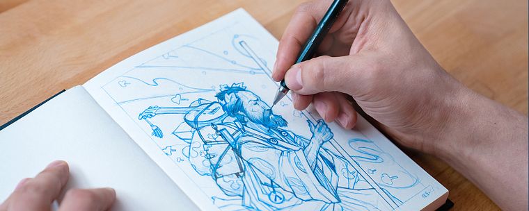 Skizzenheft für Illustrationsprojekte