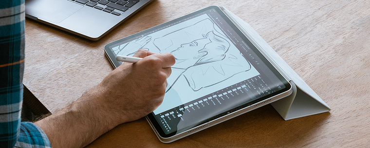 Konzeptillustration: Große Ideen in einem Bild vereint