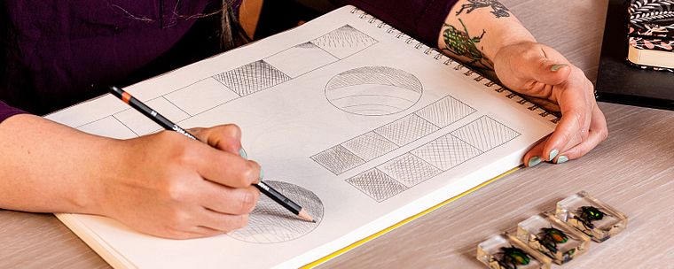 Wissenschaftliche Illustration für das Musterdesign