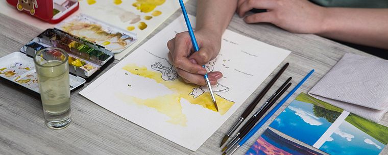 Illustrazione di scene narrative ad acquerello