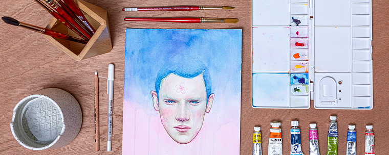 Expressive Aquarellporträts