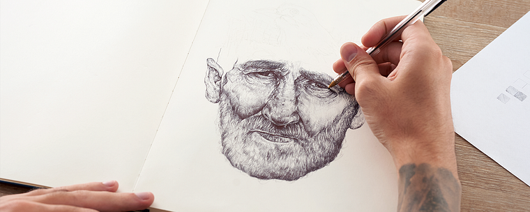 Naturalist Illustration with Ballpoint Pen 