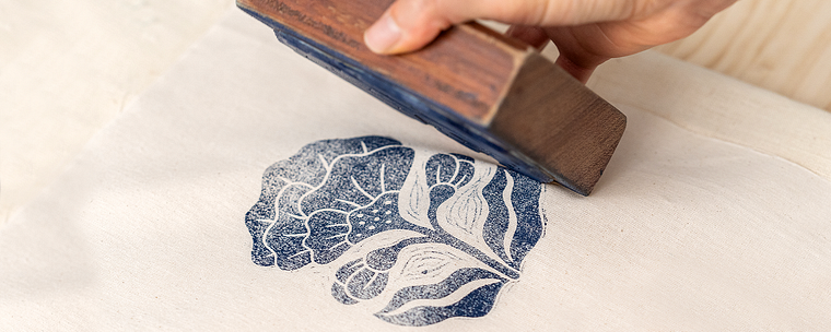 Block printing e design de padrões digitais