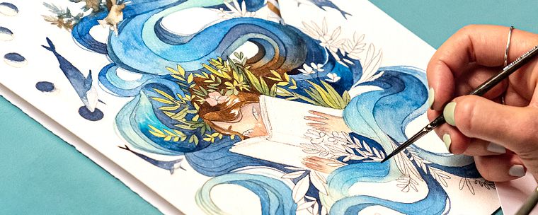 Tecniche ad acquerello per illustrazioni da sogno
