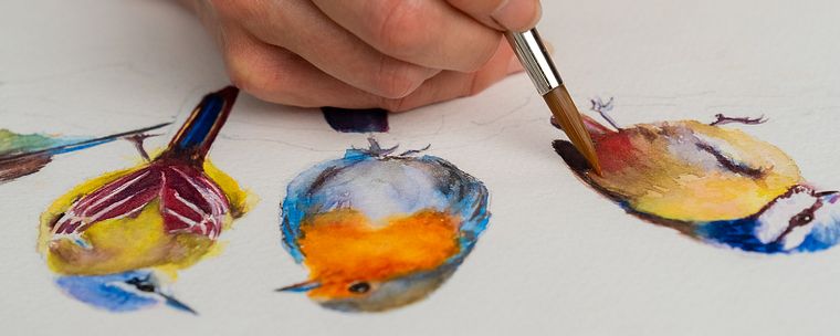 Techniques artistiques d'aquarelle pour illustrer les oiseaux
