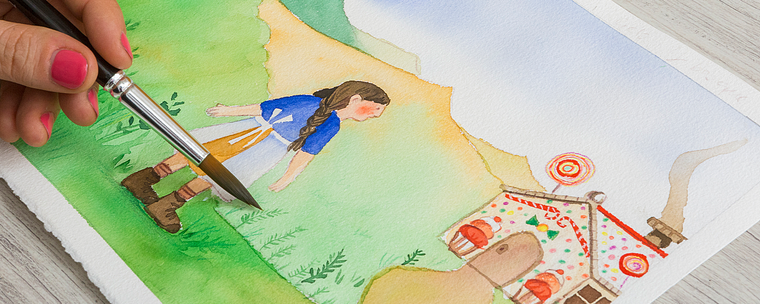 Ilustración en acuarela para cuentos infantiles