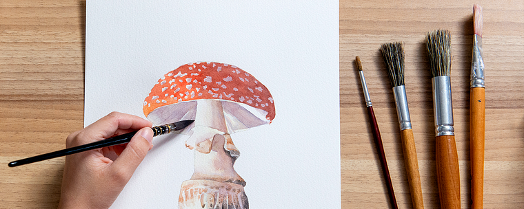 Illustration d'éléments naturels à l'aquarelle