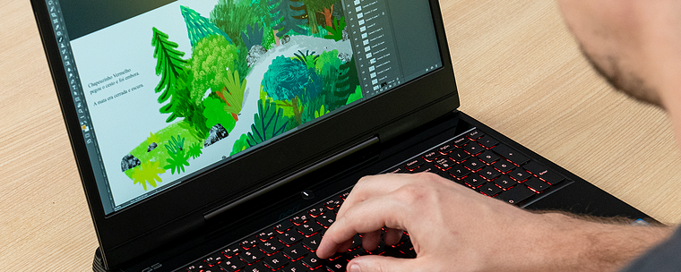 Criação de livro infantil ilustrado no Adobe Photoshop