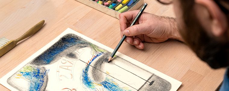 Illustration expressive trait par trait
