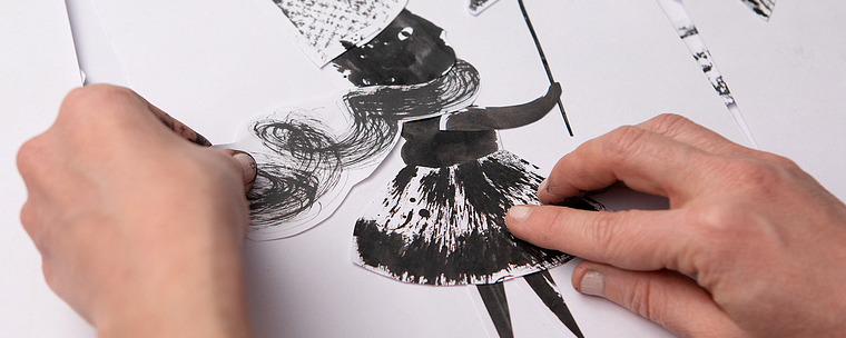 Illustrated Characters with Paper