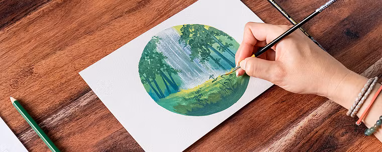 Märchenlandschaften mit Gouache malen