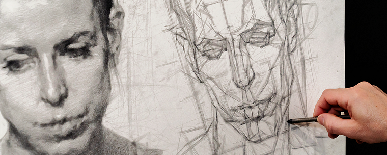 Graphite Drawing Techniques for Planar Portraiture