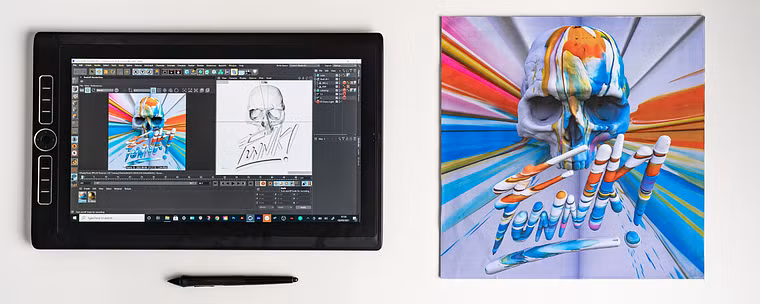 Digital 3D Lettering with Mixed Media