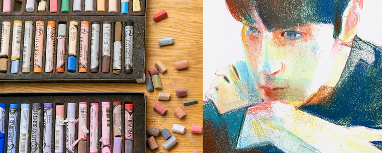 Expressive Portrait Drawing with Soft Pastels