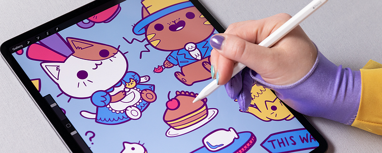 Illustration von Märchen im Kawaii-Stil