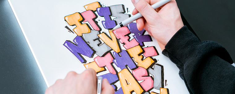 Graffiti inspiriertes Lettering