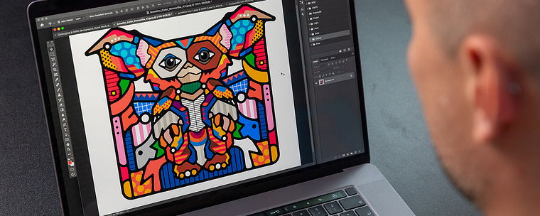Illustration numérique : pop art géométrique