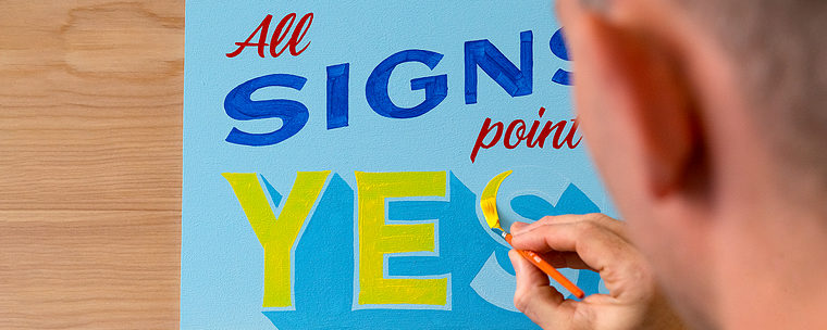 Sign painting con hand lettering