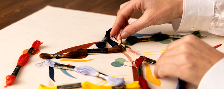 Ricamo e colore: crea paesaggi tessili