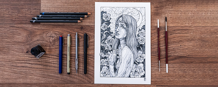 Artistic Drawing with Ink