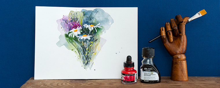 Illustration naturaliste à l'aquarelle et au fusain
