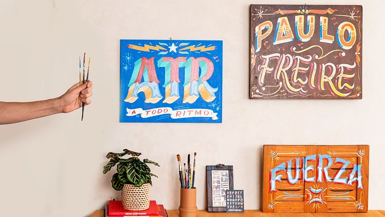 Populäres brasilianisches Lettering