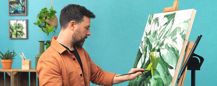 Realistische Ölmalerei: Farben der Vegetation