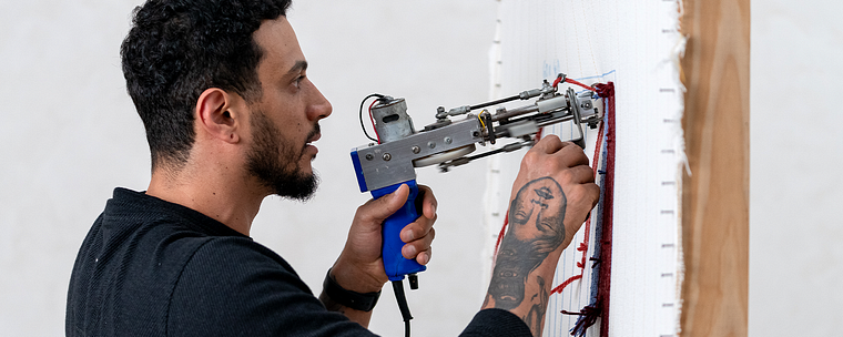 Tufting-Gun Tapestry with Felt and Embroidery
