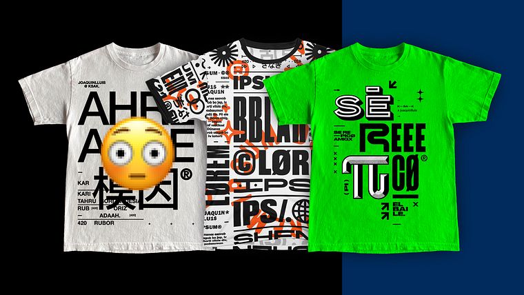 Design de tipografia para camisetas
