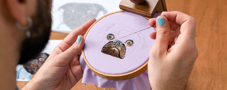 Lively Pet Portraits: Fur Embroidery Techniques