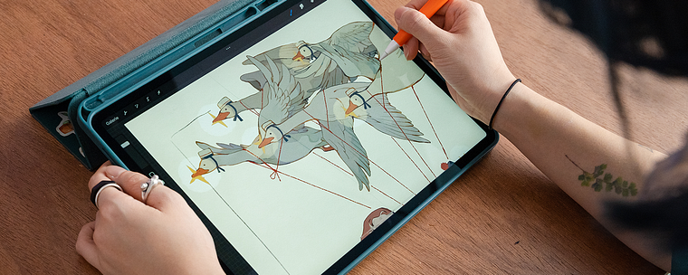 Manga-inspirierte Illustration mit Procreate