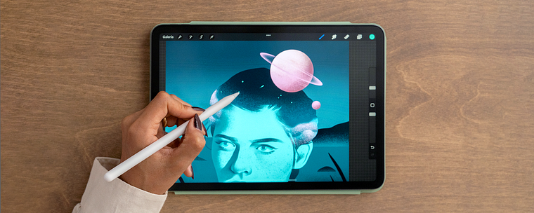 Potret fantasi di Procreate