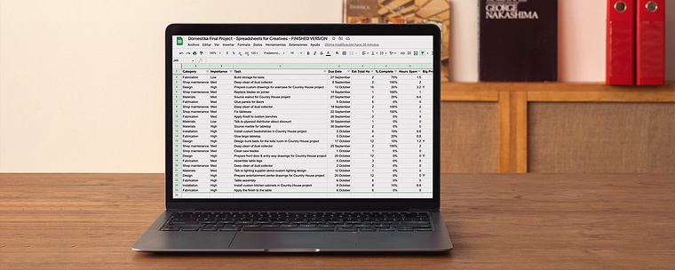 Google Sheets for Creative Projects and Small Business