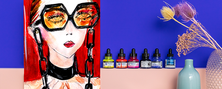 Fashion illustration con tecniche miste