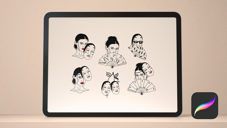 Guided Course: Authorral tattoo design with procreate