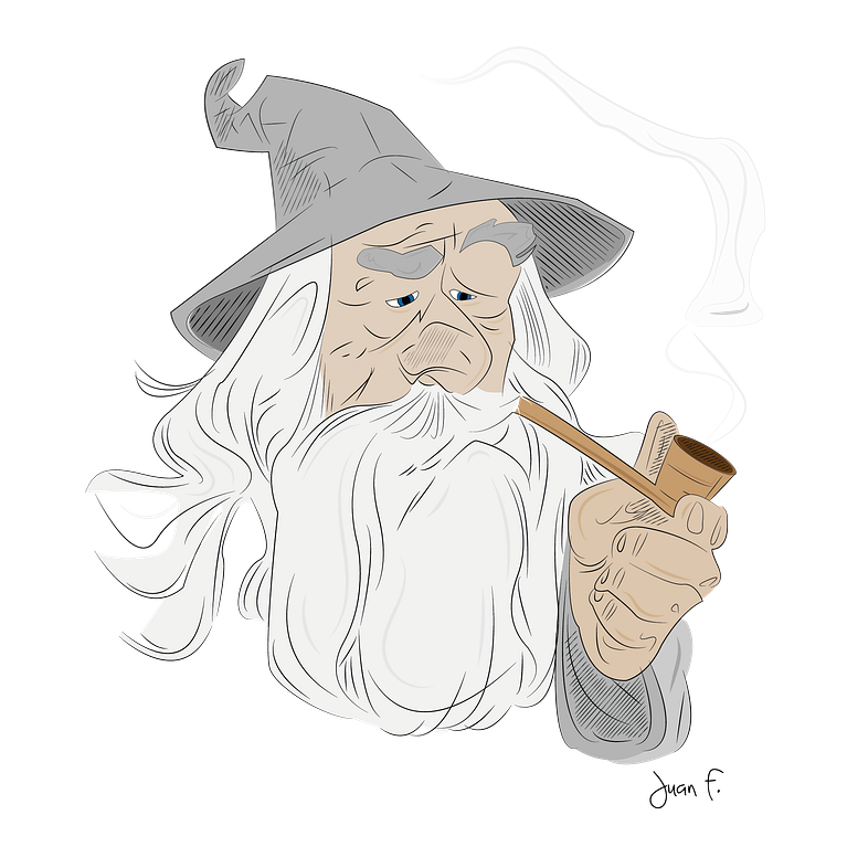 gandalf hat drawing
