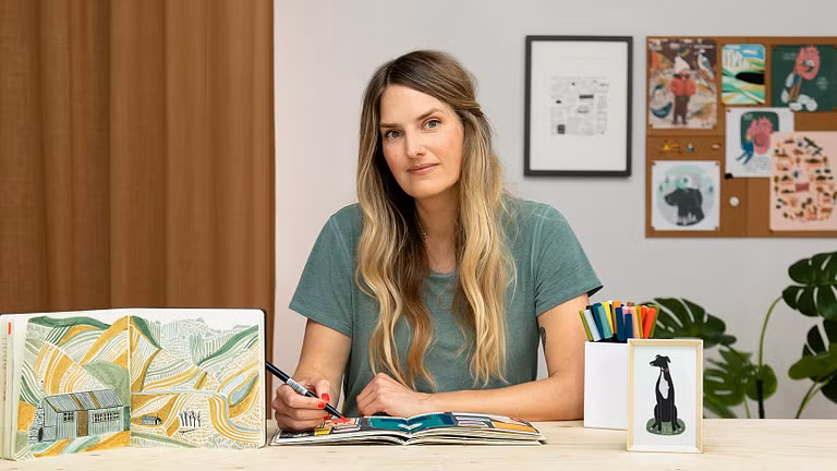 Art Meets Mindfulness: Illustrated Journaling Course by Kate Sutton