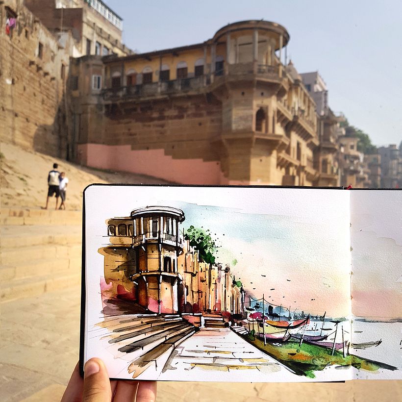 Master the Art of Travel Journaling | A Watercolor Course by Alicia Aradilla on Domestika Master the Art of Travel Journaling | A Watercolor Course by Alicia Aradilla on Domestika