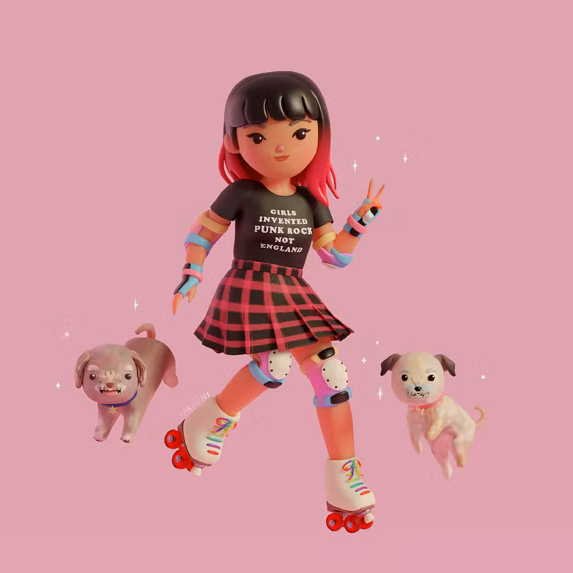 Kawaii Character Creation in 3D with Blender | Yasmin Islas Domínguez by Yasmin Islas Domínguez
