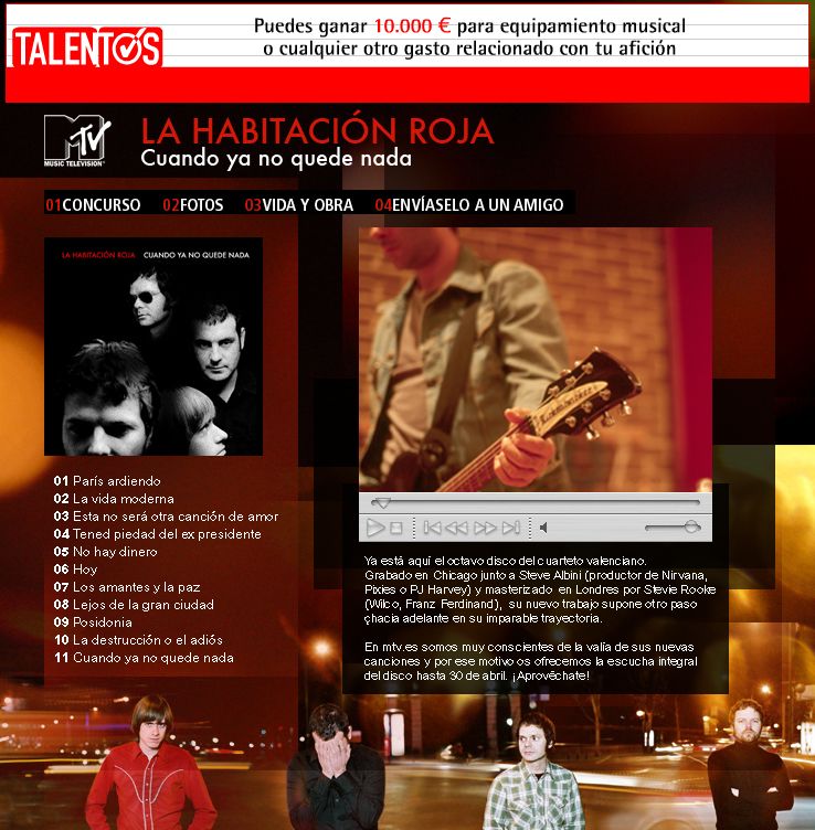 Micro-sites para MTV 3