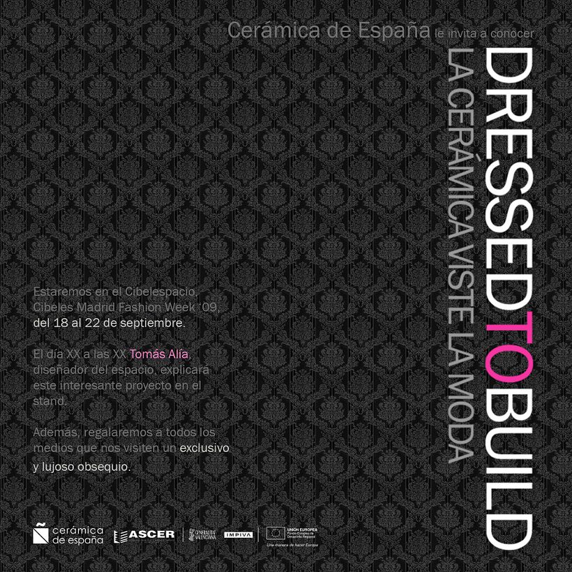 Invitación Cerámica de España para Cibeles Madrid Fashion Week'09 1