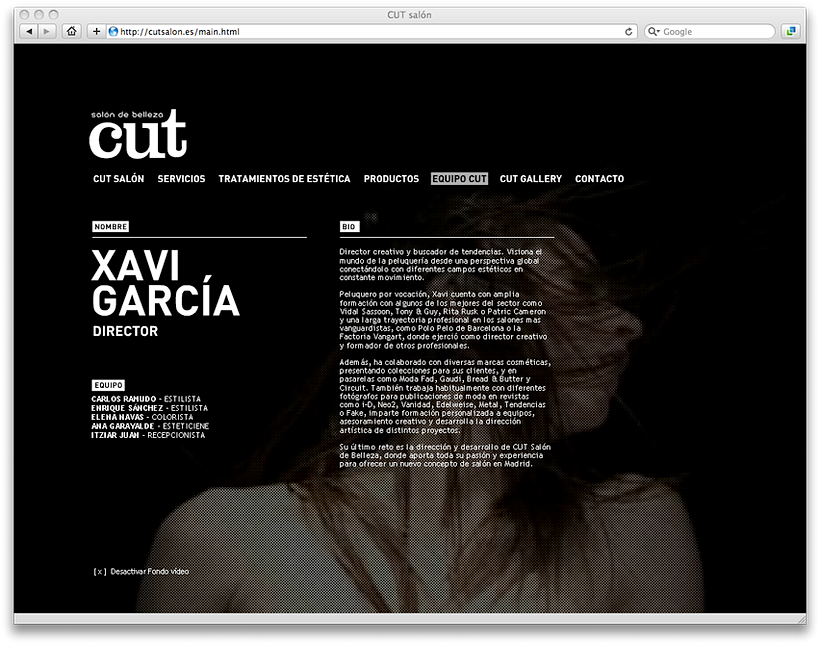 Cut Salón - Programming