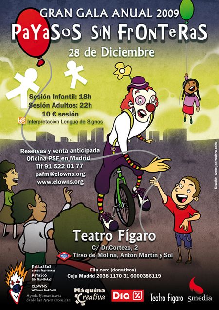 CARTEL gala 2009 Payasos Sin Fronteras 1