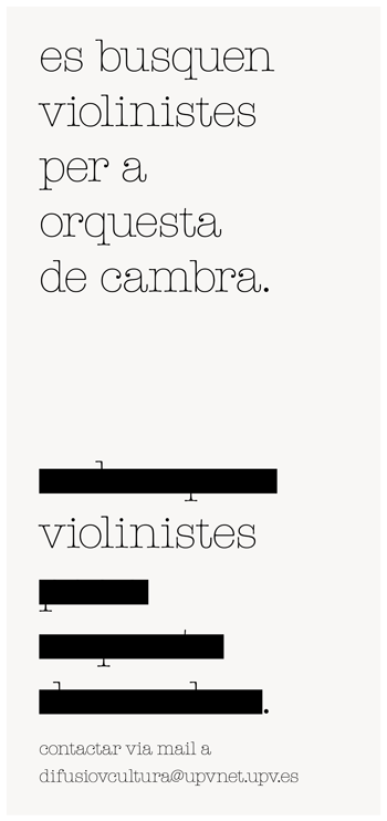 Violinistes, UPV 2
