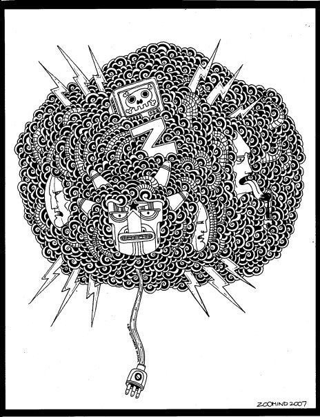 dibujos sobre papel en blanco y negro 10