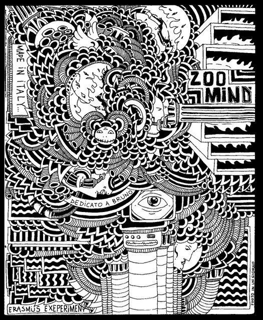 dibujos sobre papel en blanco y negro 9