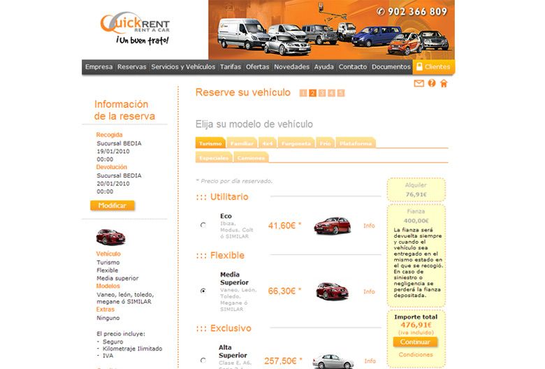 Web E-commerce Quick Rent 3