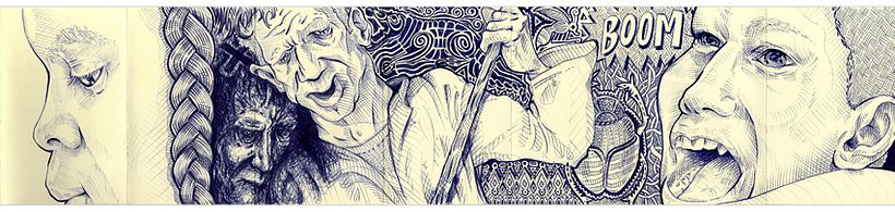 CUADERNO DE VIAJE POR EGIPTO, ilustración a bolígrafo sobre papel MOLESKINE. Egipto, 09 TRAVEL NOTEBOOK BY EGYPT, illustration in pen on Moleskine paper. Egypt, 09 12