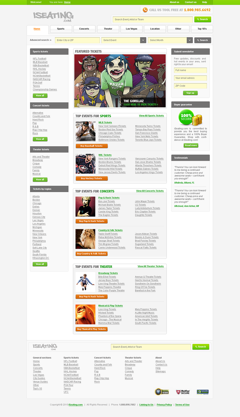 iSeating.com layout 1